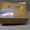 Bedsure Calming Dog Bed for Medium Dogs - Donut Washable Medium Pet Bed, 30 inches Anti-Slip Round Fluffy Plush Faux Fur Cat Bed, Fits up to 45 lbs Pets, Black