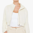 Forever 21 womens Quilted Zip-up Cropped Jacket Size XS