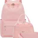 Bluboon Teens Backpack Set Girls School Backpack Lunch Box Pencil Bags Student Bookbags 3 in 1