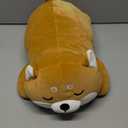 Shiba Inu Plush Pillow,Soft Corgi Stuffed Animals Toy Cute Sleeping Puppy Doll Gifts for Kids (Smiling Eyes, 19.6 inch)