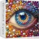 Impossible Puzzles for Adults1000 Pieces, Eye Colorful Gradient Crystal Diamond Abstract Art Themed, Hard Difficult Challenge Jigsaw Puzzle