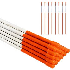 Driveway Markers with Reflective Tape 20 Pcs 48 Inch Solid Fiberglass Pole Snow Stakes for Parking Lots, Walkways, Ski Slopes Road (5/16 Inch Diameter)