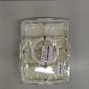 Divided Serving Tray with Lid and Handle,8 Compartments Snacks Box,Snack Fruit and Veggie Tray,Portable Platter for Candy Fruits Nuts Snack Party Entertaining Picnic (1 PCS)