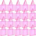 Paterr 20 Pack Plastic Clear Tote Bags 10 x 10 x 4 Inch Stadium Approved Gift Bag with Handles for Women Sports Work Travel