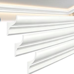 8 Pcs 47.24″ (Total 31.5 Ft) Ceiling Crown Molding with LED Duct Set,Waterproof Crown Molding,LED Crown Molding Trim for Seamless Ambient Lighting,LED Strip Lights Decor