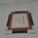 GraduationMall 8.5x11 Diploma Frame with Red over Gold Mat or Display 11x14 Certificate without Mat,Solid Wood & UV Protection Acrylic,Cherry Finish with Gold Trim