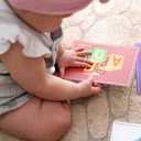 High Contrast Baby Flash Cards, Sensory Visual Stimulation for Newborns 0 12 Months, Black and White to Color, Tummy Time Learning with Bonus Ribbon Toy (30 Large Double Sided, 60 Images)