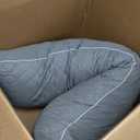 YZ HOME Long Body Pillow for Adults - Firm Body Pillow Insert with Shredded White Memory Foam, Adjustable Height, Soft Support for Side Sleeping, Pregnant Women, Washable (Grey, 20x54 Inch) 2 pack