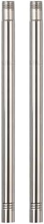 DIIG 1FT Stainless Steel Extension Rod for 1 Inch diameter Rod, Suitable for extension of stainless steel splicing flagpole and curtain rod(Silver 3 pack)