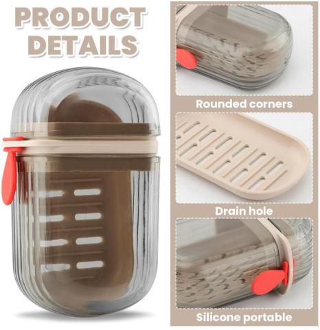 Travel Soap Case, Leakproof Soap Container with Lid, Bar Soaps Holder for Bathroomsshowers, Gyms, Efficient Drainage and Leak-Proof Seal Ensure Soaps Stays Dry(COLOR:8 pcs)