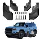 Mud Flaps Splash Guards Compatible with Toyota Land Cruiser 250 Prado 2024 2025, 4PCS Front & Rear Side No Drill Wheel Fender Cover Mudguards Mudflaps Exterior Accessories