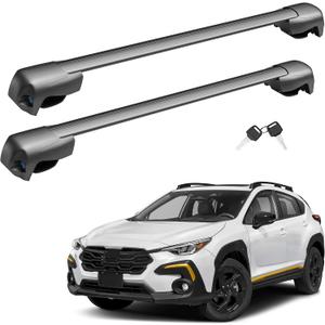 HYR Lockable Roof Rack Cross Bars Compatible with Subaru Crosstrek 2024-2025 Limited Premium Sport with Raised Side Rails (Not Fit Wilderness), Aluminum Anti-Theft Roof Rails Crossbars Rooftop