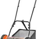 VEVOR Push Reel Lawn Mower 14 inch, 5 Blades Manual Push Mower No Motor, 0.6-1.75 in Adjustable Cutting Height, Walk-Behind Lawn Mowers with Grass Catcher Bag for Green Lawns, Driveways, Courtyards, Orange/Black 