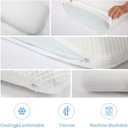 DLIGHT BD Slim 3.2" Stomach Sleeping Memory Foam Pillow-Thin, Flat, Soft Yet Supportative for Belly, Back& Stomach Sleepers