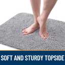 OLANLY Dog Door Mat for Muddy Paws 36x24, Absorbs Moisture and Dirt, Absorbent Non-Slip Washable Doormat, Quick Dry Chenille Mud Mat for Dogs, Entry Indoor Entryway Carpet for Inside Floor, Light Grey