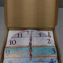 Grazing 12 Inch Beach Decorative Wall Clocks Silent Battery Operated,Nautical Coastal Farmhouse Wooden Clock for Bathroom Kitchen Bedroom Pool Cottage Living Room