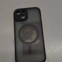 TOCOL Magnetic for iPhone 14 Case, Compatible with Magsafe, Upgraded Full Camera Protection, Drop Protection, Translucent Matte Back Bumper Phone Cover 6.1-Inch (Black)