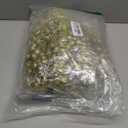 50pcs Glitter Poinsettia Christmas Ornaments, Artificial Flowers with Clips Stems for DIY Wreath Making, Holiday Home Party Decorations, Indoor Use (Gold)