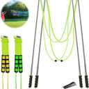 Bubble Wands, Ubitree 2Pcs Stainless Steel Giant Bubble Blower Wands, Telescopic Design Outdoor Bubble Sticks Bubble Maker Toys for Boys Girls Adults Birthday Party Favors Lawn Park Beach Summer Fun (Green+yellow)