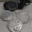 Mini Waffles Maker with 8 Removable Plates, 4 in 1 Small Waffle Maker Mini- Waffle, Heart Waffle, Pancake, Donut, 4.5" Non Stick Waffle Iron for Kids and Families, Black