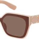 Oversized Sunglasses for Women Retro Square Designer Sunglasses Womens Trendy Large Frame Sun Glasses Stylish Shades Fashion Style, Pink/Brown Lens