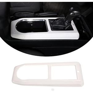TongSheng Car ABS Control Gears Shift Panel Protective Trim Frame Compatible with Toyota Tacoma 2015 2016 2017 2018 2019 2020 2021 2022 2023 Gears Shift Cup Holder Trim Frame Accessories (White)