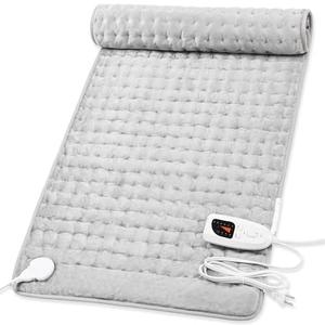 Heating Pad,Electric Heating Pads for Back,Neck,Abdomen,Moist Heating Pad for Shoulder,Knee,Arms,Legs,Dry/Moist Heat & Auto Shut Off,Birthday Gifts for Men and Women(Light Gray, 40''×20'')