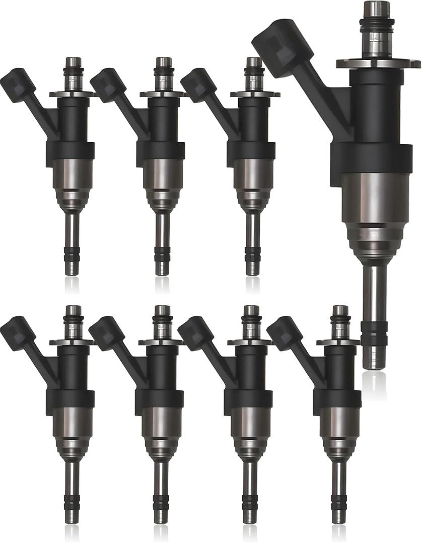 8-Count Fuel Injectors Compatible with Chevy 2014-2018 Silverado 1500 2500, Cheyenne, Suburban, Tahoe, GMC Sierra 1500, Yukon XL - 4.3L V6 & 5.3L V8 - Replace OE# 12668390 12623116 FJ1217
