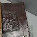 Personalized Leather Ring Binder, Portfolio for Men, 3 inch Large 3 Ring Leather Binder, Customized Tree of Life,Folder Organizer Brown (Brown, No Engraving)