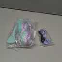 Riwbox Kids Wireless Headphones, CT-7S Cat Ear Bluetooth, 85dB Volume Limiting, LED Light Up Over Ear with Microphone for Laptop/PC/TV (Purple&Green)