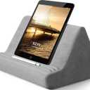 BZVV Tablet Pillow Stand with Pocket,Adjustable 3 Viewing Angle,Lazy Holder for Bed Sofa,Compatible with iPads Tablets eReaders Smartphones Books Magazines (Dark Gray)