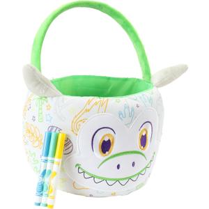 Crayola Color Me Plush, Easter Basket with 3 Ultra-Clean Washable Markers, Green Dinosaur, Creative Fun for Boys and Girls Ages 3 and Up
