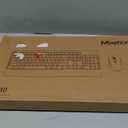 MEETION Wireless Keyboard and Mouse, Full-Sized Cordless Keyboard with Wrist Rest and 3 DPI Adjustable Mouse, 2.4G Wireless, Purple, for PC/Computer/Laptop/Windows/Mac