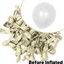 Pearl White Balloons 5 Inch, 100 PCS Small Pearl Balloon Cream Clear White Latex Balloons for Arch, White Helium Mini Balloons for Women White Birthday Wedding Baby Shower Anniversary Party Decoration