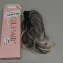 CJL HAIR Claw Clip Short Ponytail Hair Extensions DIY Bendable Metals Messy Bun Hair Piece for Wonen Wavy Curly Synthetic Fake Hairpieces Salt and Pepper