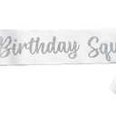 Birthday Squad Sash Pack for Women Men 16th 18th 21st 30th 40th 50th or Any Other Bday Party Supplies Decorations