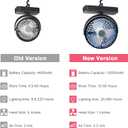 Camping Fan with LED Light, 7 Inches Portable Rechargeable Battery Operated Fan for Camping, Emergency, Office
