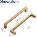 Ravinte 10 Pack Solid 5 Inch Square Cabinet Handles Champagne Bronze Cabinet Pulls Drawer Pulls Kitchen Cabinet Hardware Kitchen Handles