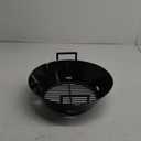 14 Inches Charcoal Basket for Large Big Green Egg, Porcelain Enamel Ash Basket with Divider for Kamado Joe Classic Accessories, Charcoal Holder Replacement Parts for Weber 26" Kettle Charcoal Grills