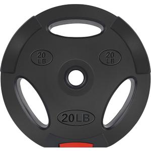 Fitvids Vinyl Standard 1-Inch Plate Weight Plate for Strength Training and Weightlifting, 20 Lb, Only 1 pc