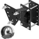 Trailer Spare Tire Mount,3-Nuts Design Spare Tire Mount for Utility Trailer,Upgrade Spare Tire Carrier Fits 4 & 5 & 6 Lugs Wheels on 4",4.25",4.5", 4.75", 5",5.3" ,5.32"and 5.5" Diameter Hole Pattern