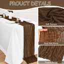 6 Pack Cheesecloth Table Runner 20 x 120 Inch Brown Boho Gauze Cheese Cloth Table Runners 10 FT Long Rustic Sheer Table Decorations for Wedding Party Baby Bridal Shower Birthday Holiday Home