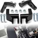 Driver Floorboard Relocation Brackets Compatible with 2014-2023 Harley Some Touring Models, Black