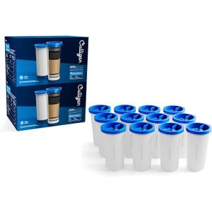 Culligan with ZeroWater Technology Replacement Filter 12-Pack, 5-Stage Advanced Water Filter IAPMO Certified to Reduce Lead, Total PFAS (Forever Chemicals), Mercury, Fluoride, and Chlorine