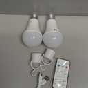 MagixPro Remote Rechargeable Light Bulbs, USB & Socket Charging, 1800mAh Battery, Dimmable LED Bulb for Hardwired & Non-wired Lamps Sconces, Touch + Remote Control, Wall Switch Compatible, 2 Pack (3000-6000k 2pk)