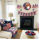 3 x Menkxi 4th of July Decorations Patriotic Eagle Door Wreath Hanging Signs 250th Anniversary Eagle Wooden Wreaths Door Decor Memorial Day Hanging Sign Wall Plaque Decoration for Home Decor