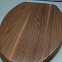 Elongated Toilet Seat Molded Wood Toilet Seat with Quietly Close and Quick Release Hinges, Easy to Install also Easy to Clean by Angol Shiold (Elongated, Walnut)