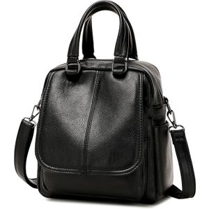 sqlp Small Backpack Purse for Women Fashion Daily Use Purses Back Pack Travel Shoulder Bags (Black)