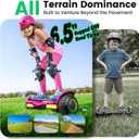 Gyroor Hoverboard G13 All-Terrain Off-Road Bluetooth LED Lights for Kids
UL 2272 Certified, 6.5" All-Terrain Tires, Dual 250W Motors hoverboard for Kids Ages 6-12 & Adults, Birthday & Holiday Gift