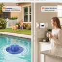Pool Alarm for Inground & Above Ground Pools, 110dB Floating Pool Safety Alarm for Kids and Pets, 220 ft Wireless Receiver with Adjustable Sensitivity, No App or WiFi Required, Easy Setup (Blue)